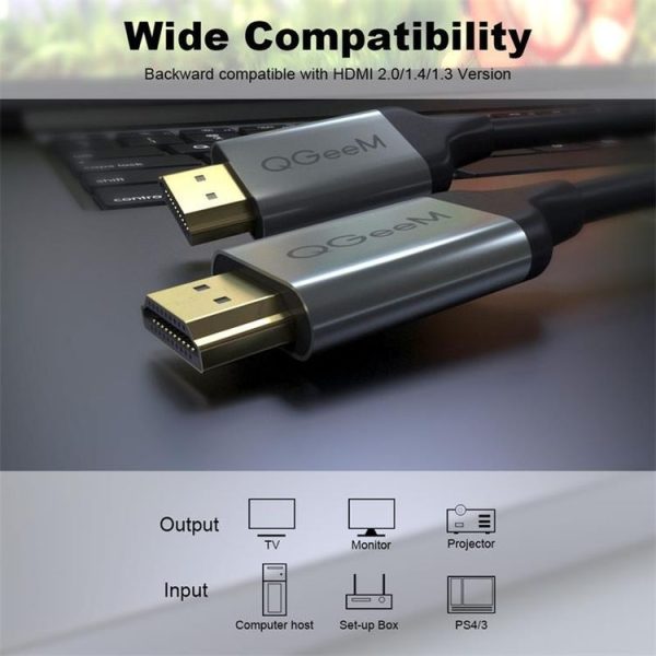 QGeeM QG-AV17 HDMI To HDMI Connection Cable Support 8K&60Hz 1m Length - Image 8