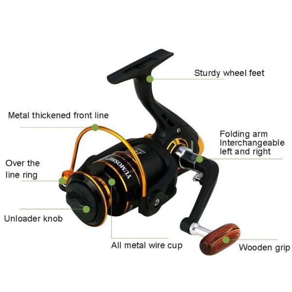 YUMOSHI JX2000 Metal Spinning Fishing Reel - Image 5