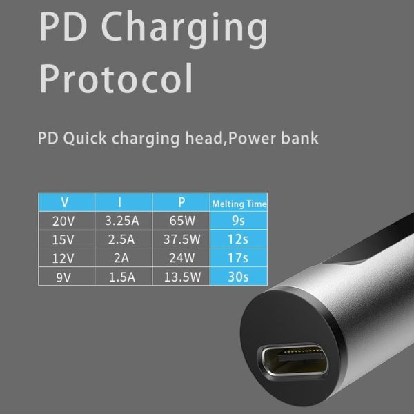 T12-K PTS100 Intelligent Portable Digital Display Small Constant Temperature Repair Soldering Iron PD65W Powered Mini Soldering Station - Image 4