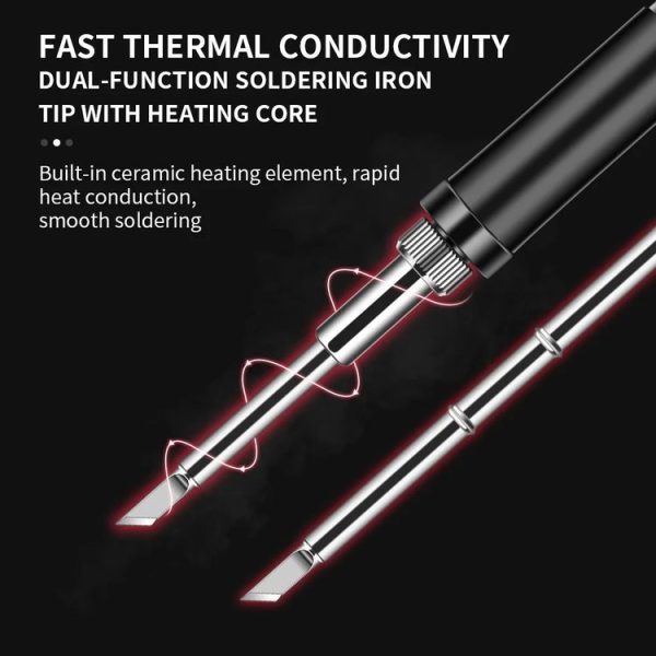 T12-K PTS100 Intelligent Portable Digital Display Small Constant Temperature Repair Soldering Iron PD65W Powered Mini Soldering Station - Image 8
