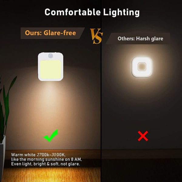 NL2022 Night Light With Motion Sensor AC Plug In Dimmable Cabinet Light, EU Plug - Image 7