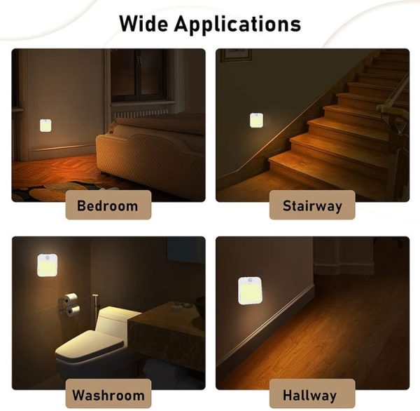 NL2022 Night Light With Motion Sensor AC Plug In Dimmable Cabinet Light, EU Plug - Image 8