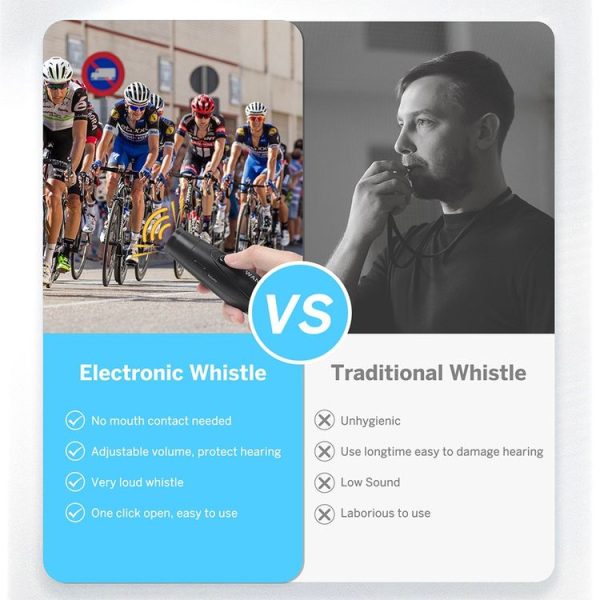 WANJOTEC EW001 Large Volume Outdoor Training Referee Coach Electronic Whistle, Color: Black - Image 7