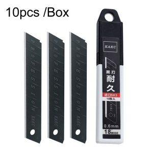 KAKC-18 Black Blade Cutter Blade 18mm Wall Cutter Blade, Specification: 10pcs / Box