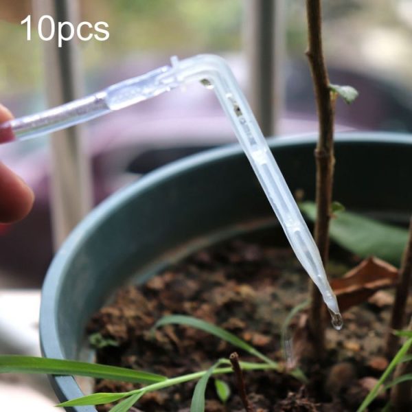 10pcs FR-258 4 / 7mm Capillary Transparent Curved Drop Arrow Gardening Micro-Spray Irrigation Arrow