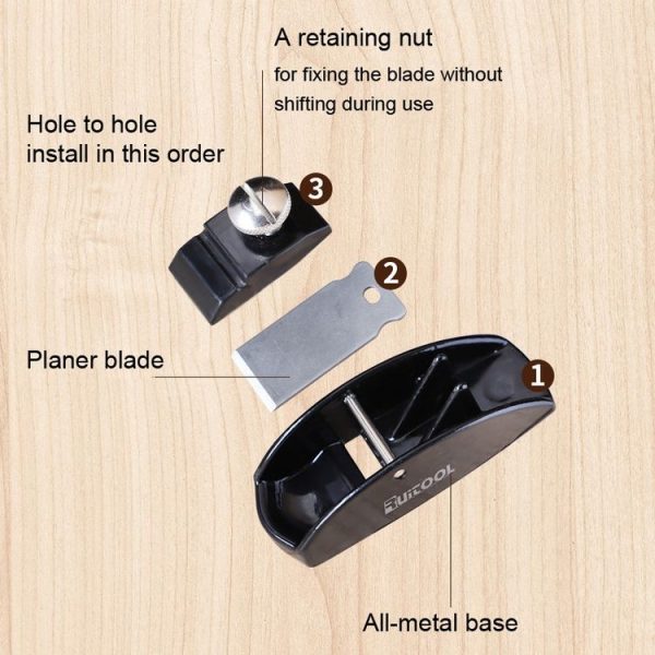RUITOOL Small Woodworking Planer Metal Short Planer Edge Trimming Chamfer Planer - Image 3