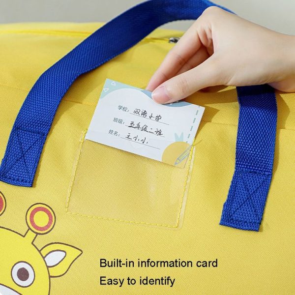 Small 36.5x46.5x18cm Children Quilt Storage Bag Student Clothes Quilt Portable Luggage Woven Bag (Green Dinosaur) - Image 9