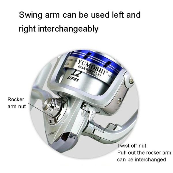 YUMOSHI AL2000 Metal Head Fish Line Wheel - Image 9