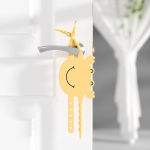 Silica Gel Door Closing Buffer Silent Lock Cover Door Clip Pad (Yellow Crab)