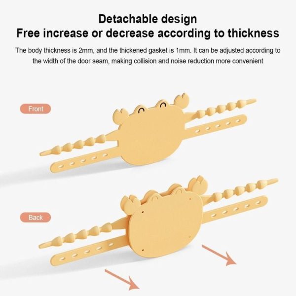 Silica Gel Door Closing Buffer Silent Lock Cover Door Clip Pad (Yellow Crab) - Image 4