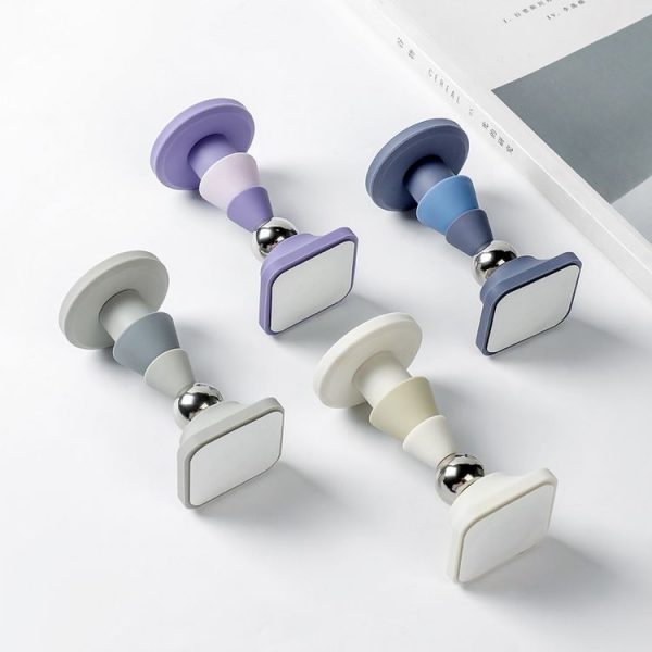 Magnetic Door Stopper Silent Without Punching Anti-collision Silicone Resistance Door Opener (Purple) - Image 2