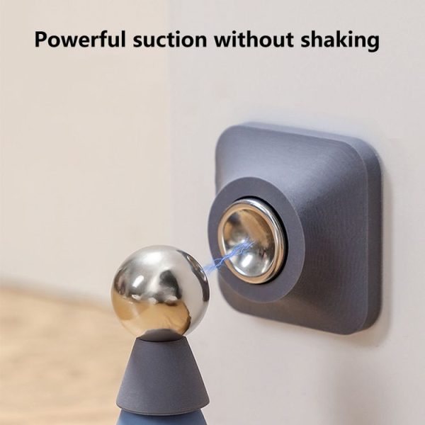 Magnetic Door Stopper Silent Without Punching Anti-collision Silicone Resistance Door Opener (Purple) - Image 3
