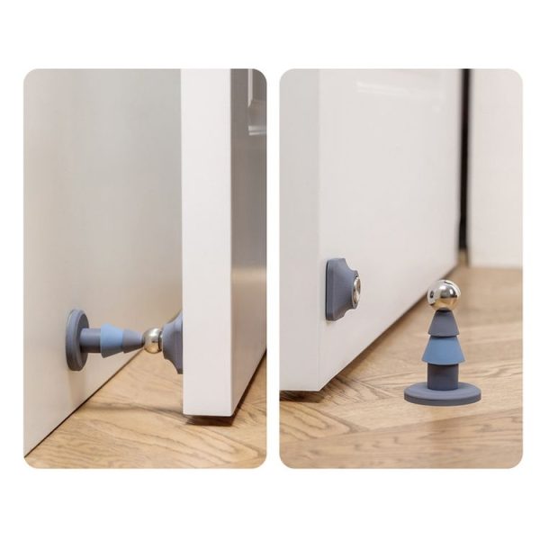 Magnetic Door Stopper Silent Without Punching Anti-collision Silicone Resistance Door Opener (Purple) - Image 6