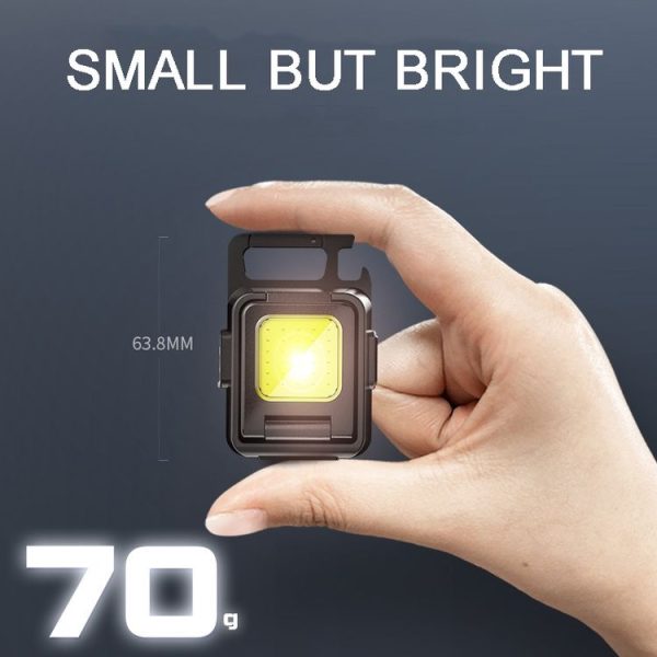 Double Sided COB Flashlight Mini Keychain Light Camping Light Without Stand - Image 3