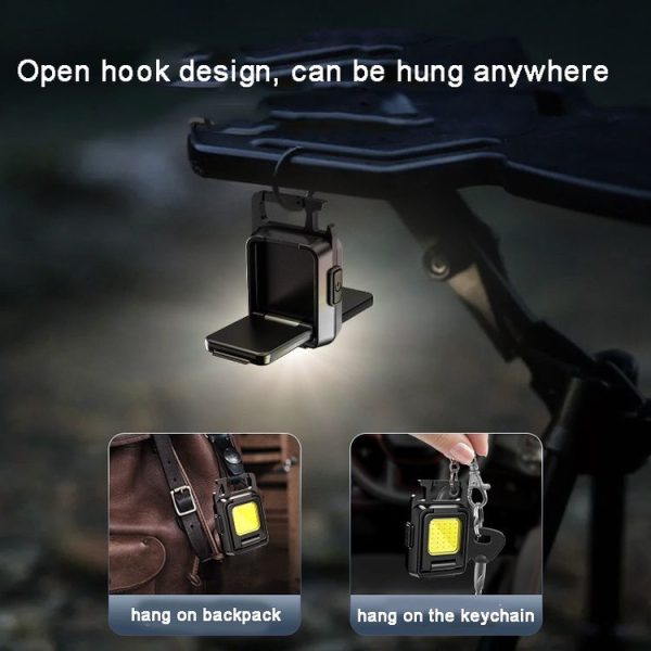 Double Sided COB Flashlight Mini Keychain Light Camping Light Without Stand - Image 7