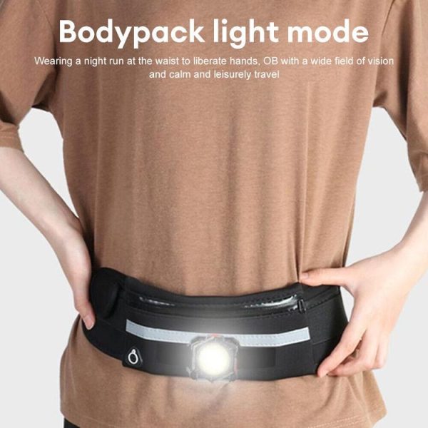 3 in 1 Mini Flashlight Wrist Light Headlight Waist Bag Light - Image 5
