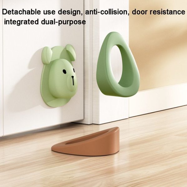 Cartoon Silicone Door Stopper Anti-Collision Door Blocker (Coffee) - Image 4