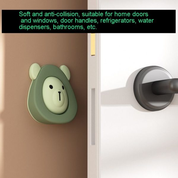 Cartoon Silicone Door Stopper Anti-Collision Door Blocker (Coffee) - Image 6