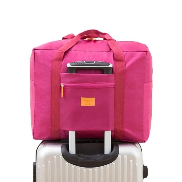 Large-capacity Luggage Trolley Multi-function Portable Storage Bag (Claret)