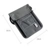 Anti-RFID Document Bag Card Radiation-proof Hanging Neck Chest Bag (Upgrade Black) - Image 3