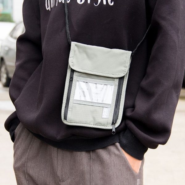 Anti-RFID Document Bag Card Radiation-proof Hanging Neck Chest Bag (Upgrade Black) - Image 7