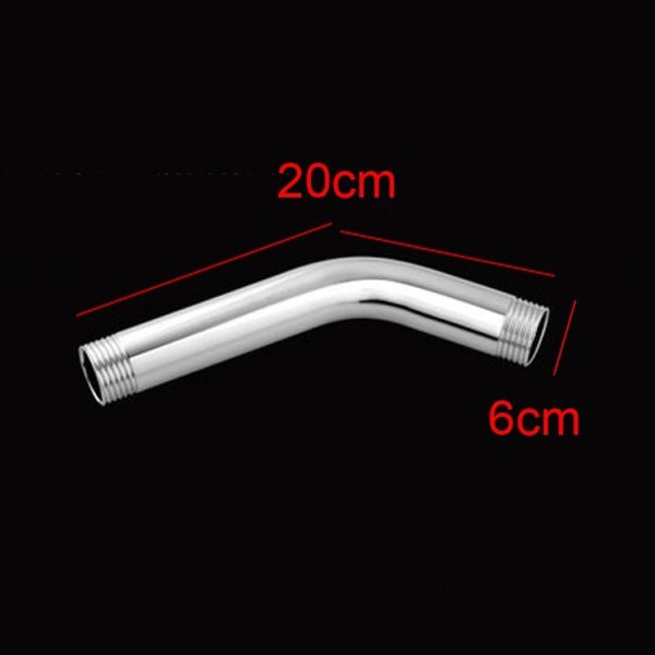 Top Spray Rod Shower Tube Stainless Steel Shower Outlet Pipe Elbow, Size: 20cm - Image 2