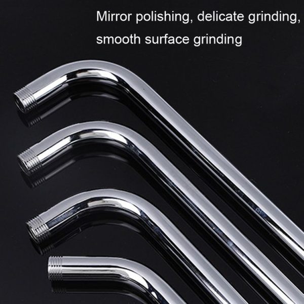 Top Spray Rod Shower Tube Stainless Steel Shower Outlet Pipe Elbow, Size: 20cm - Image 6