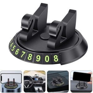 R-2017 Car Mobile Phone Holder 360 Degree Rotatable Swan Stand With Number Plate