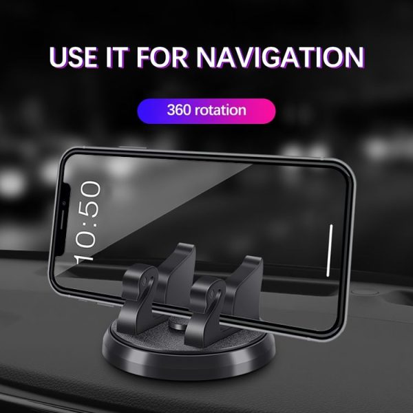 R-2017 Car Mobile Phone Holder 360 Degree Rotatable Swan Stand With Number Plate - Image 2