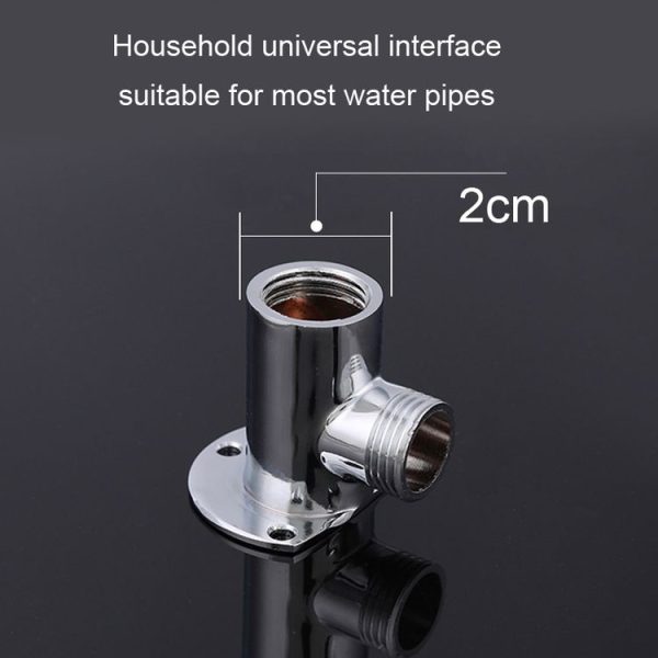 With Base Top Spray Rod Shower Tube Stainless Steel Shower Outlet Pipe Elbow, Size: 20cm - Image 5