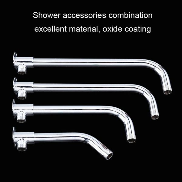 With Base Top Spray Rod Shower Tube Stainless Steel Shower Outlet Pipe Elbow, Size: 20cm - Image 6