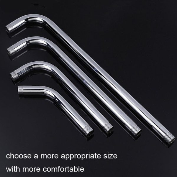With Base Top Spray Rod Shower Tube Stainless Steel Shower Outlet Pipe Elbow, Size: 20cm - Image 7