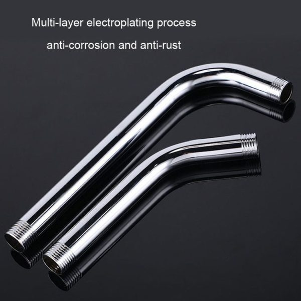 With Base Top Spray Rod Shower Tube Stainless Steel Shower Outlet Pipe Elbow, Size: 20cm - Image 8