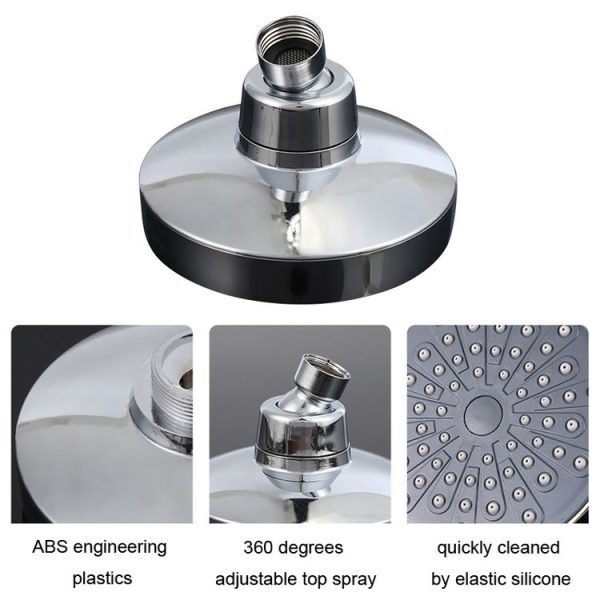AL-63 5 inch Hotel Showerhead Overhead Spray Plastic Bathroom Rooftop Nozzle (Style A) - Image 8