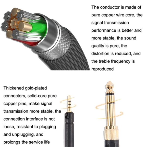 ZS0185 For Sennheiser HD598 / HD558 / HD518 / HD595 Earphone Spring Cable, Cable Length: 1.4m-3m - Image 3