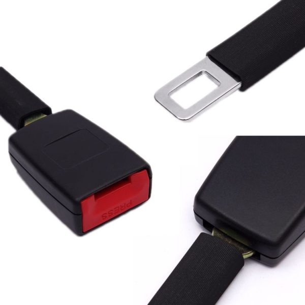 25cm Car Seat Belt Extension Snap Button, Color: Grey - Image 5