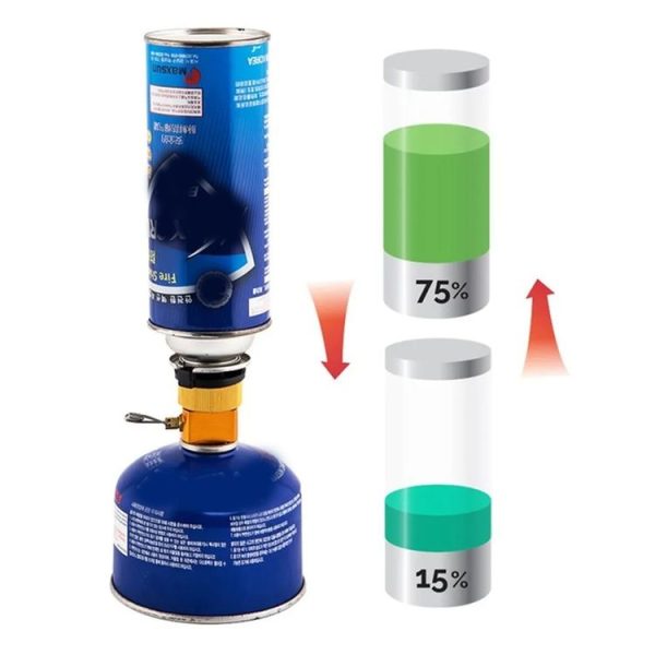 Outdoor Camping Gas Tank Refill Converter Connector Adjustable Gas Cartridge Refill Valve Adapter A - Image 4