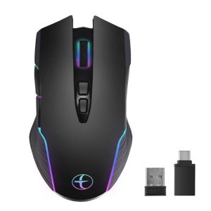 E50 2.4G Wireless Mouse Jiggler Portable Cordless Mouse With 7 Keys (Black)