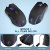 E50 2.4G Wireless Mouse Jiggler Portable Cordless Mouse With 7 Keys (Black) - Image 3