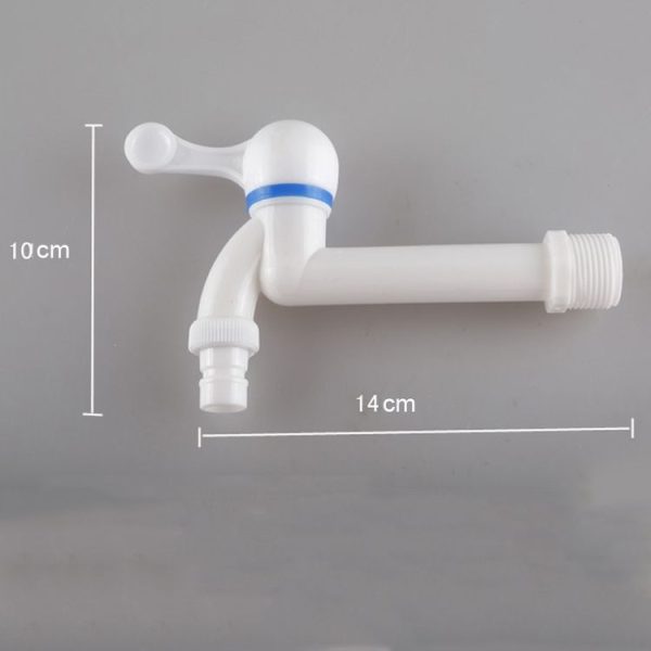 Plastic Single Cooler Faucet Wall Mounted Washing Machine Faucet (1 / 2 inch) - Image 2