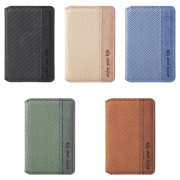 Multifunctional Mobile Phone Back Sticker Card Bag with Bracket Function (Blue) - Image 2