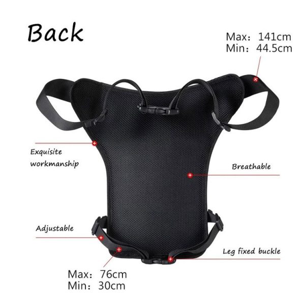 Motorcycle Riding Waist And Leg Bag Outdoor Multifunctional Travel Sports Waist Pack (Grey) - Image 10