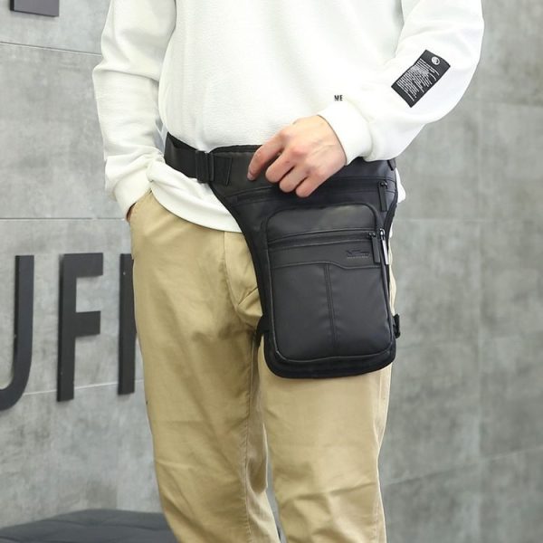 Motorcycle Riding Waist And Leg Bag Outdoor Multifunctional Travel Sports Waist Pack (Grey) - Image 17
