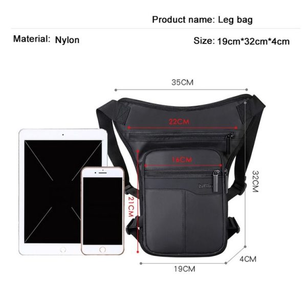 Motorcycle Riding Waist And Leg Bag Outdoor Multifunctional Travel Sports Waist Pack (Grey) - Image 3