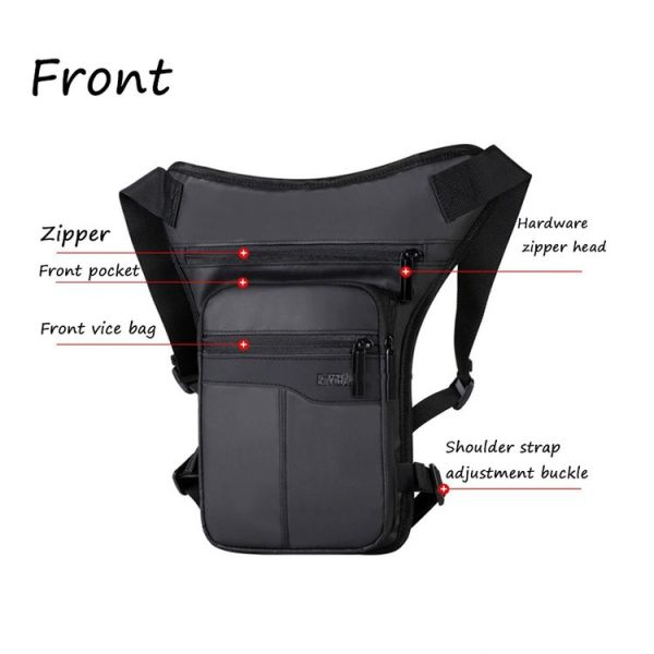 Motorcycle Riding Waist And Leg Bag Outdoor Multifunctional Travel Sports Waist Pack (Grey) - Image 9