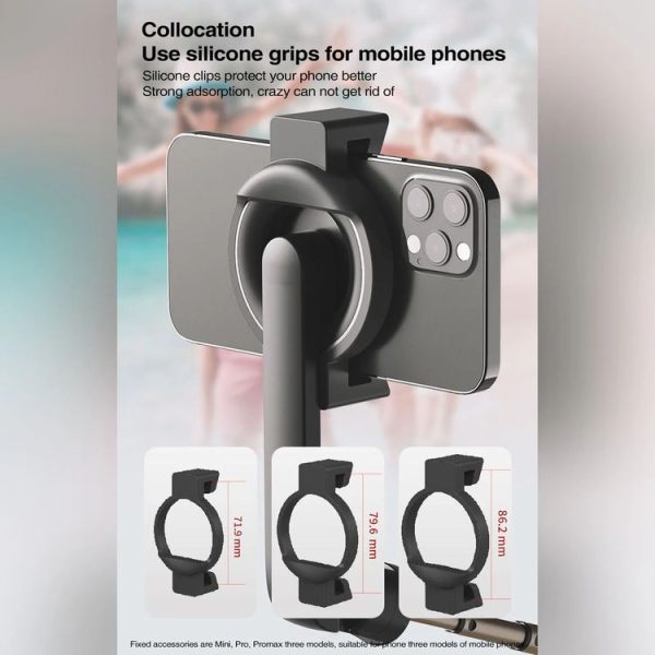 Magnetic Selfie Stick Tripod Handheld Stabilizer Rod With Remote Controller (Black) - Image 4