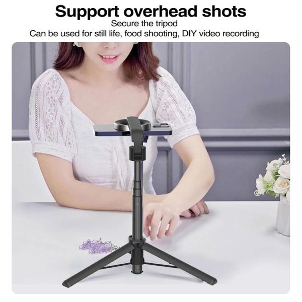 Magnetic Selfie Stick Tripod Handheld Stabilizer Rod With Remote Controller (Black) - Image 7