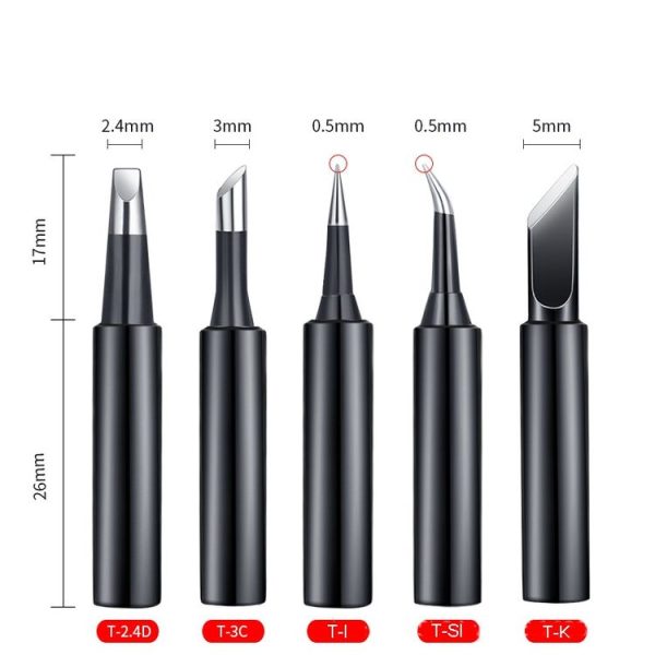 5-in-1 Universal 936 Soldering Station Solder Iron Welding Tip Head Set Black - Image 2