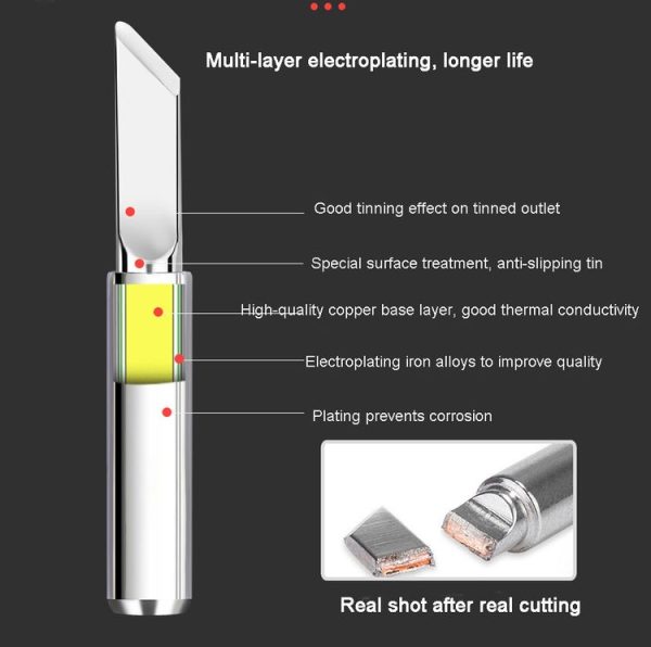 5-in-1 900M-T Internal Heating Soldering Iron Tip for 936 Sleeve Casing - Image 6