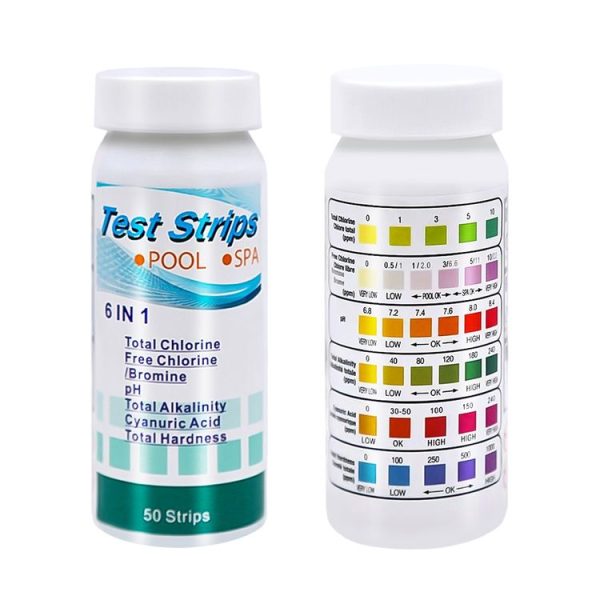 50pcs PH075 6 In 1 Residual Chlorine PH Water Quality Detector PH Test Paper - Image 4